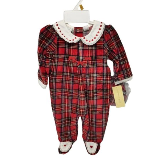 First Impressions Y2K Winter Footed Snap Bottom Winter Outfit 0-3 Months NWTs - Picture 4 of 10